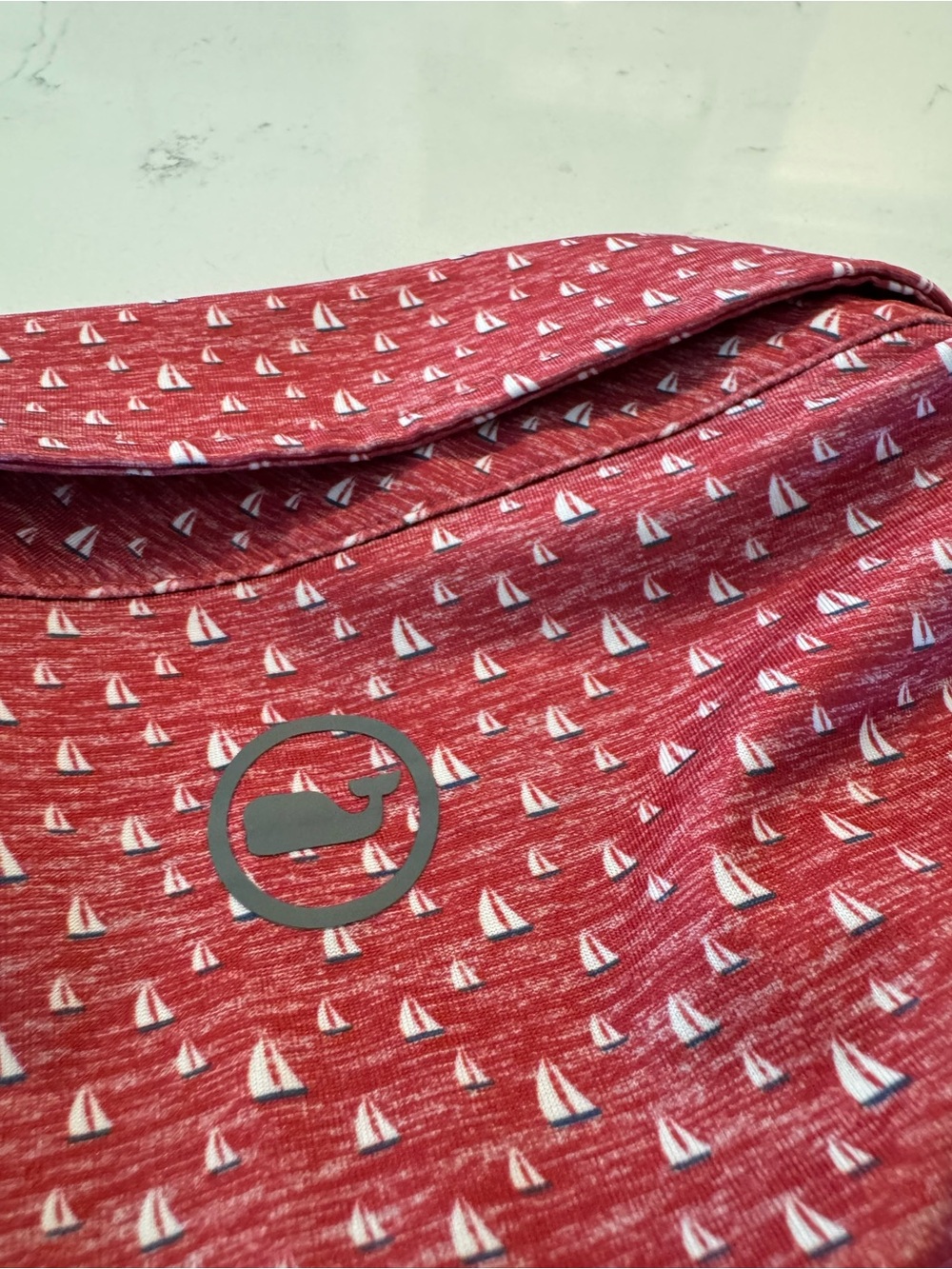 Vineyard Vines Men's Sailboat Patterned Polo - Picture 5 of 5